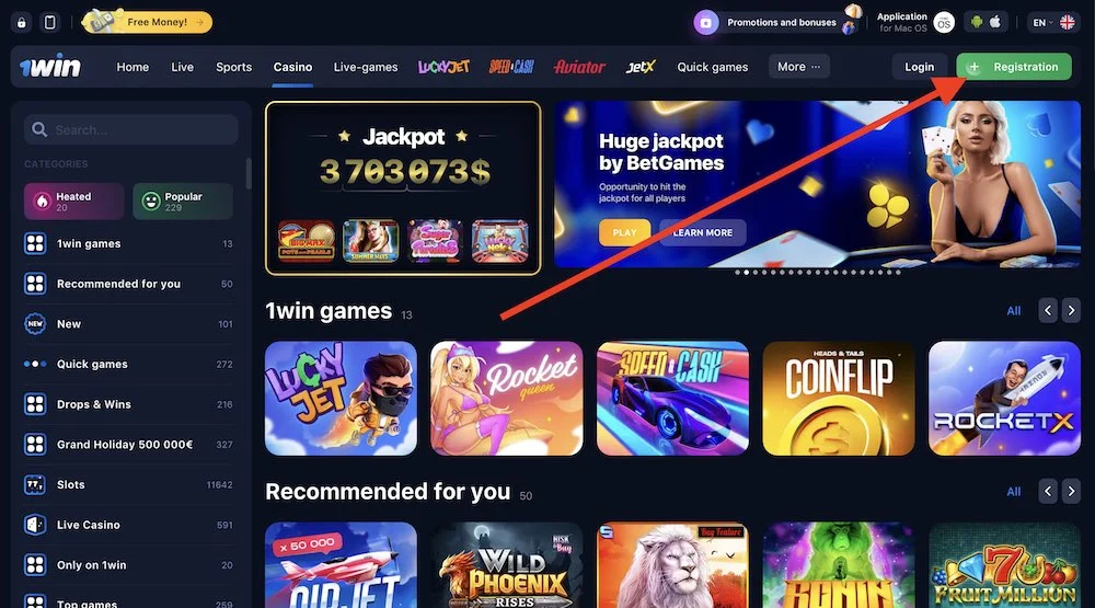 Register at 1win - Working Site Mirror